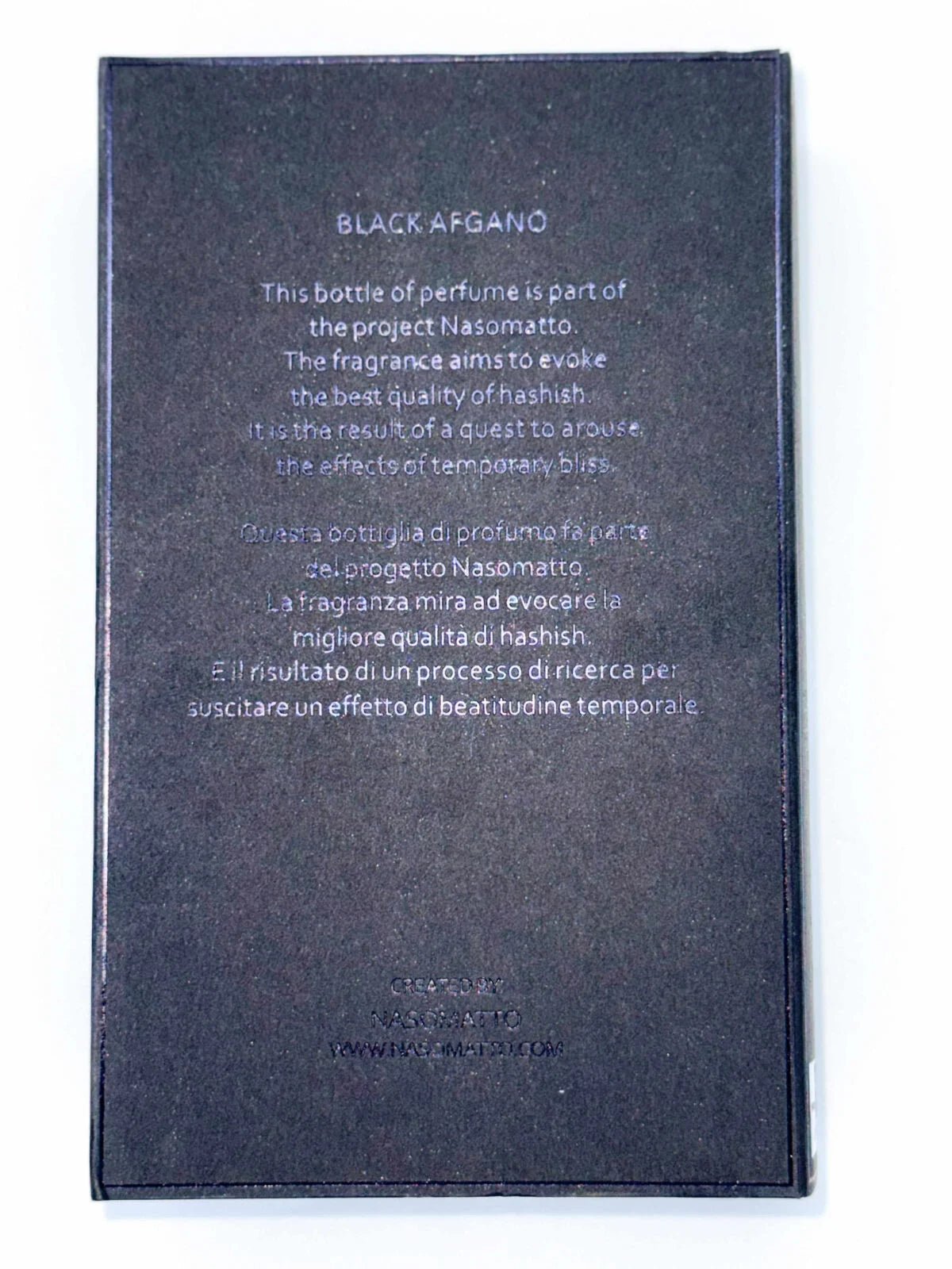 Black Afgano Nasomatto [ sealed master box ] للجنسين - Flowry