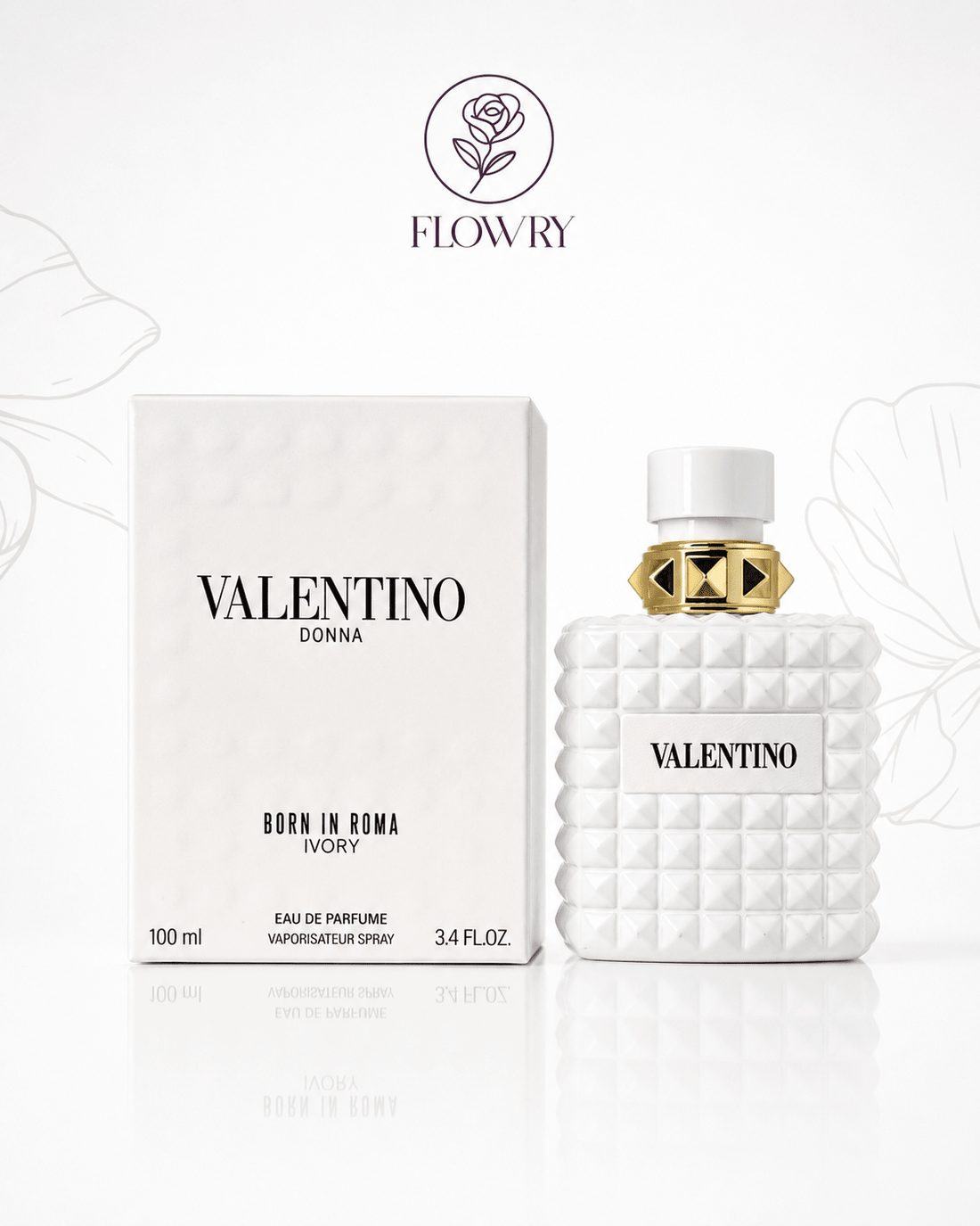 Valentino Donna Born in Roma Ivory [ Master Box ] للنساء - Flowry