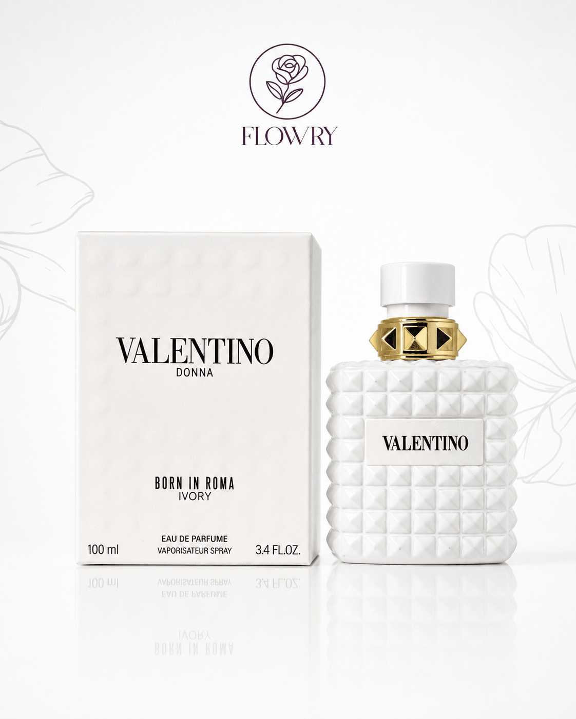 Valentino Donna Born in Roma Ivory [ Master Box ] للنساء - Flowry